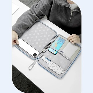 Túi da lót phẳng nhiều lớp đa chức năng cho Samsung Galaxy Tab S10 Plus S10 + 12.4 S9 FE Plus S7 FE S8 Plus S6 Lite A8 A9 A7 Lite