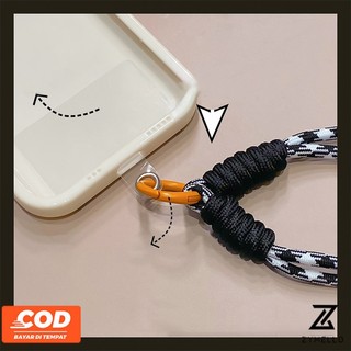 Dây buộc điện thoại di động, dây cổ, đeo chéo, cá tính, sáng tạo, thời trang, vỏ điện thoại di động đa chức năng, chống rơi, chống thất lạc, vỏ điện thoại di động màu tương phản dài