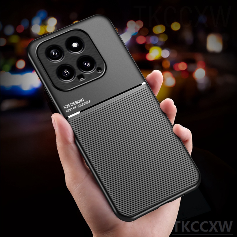Đơn Giản Ốp Điện Thoại Silicon Từ Tính Siêu Mỏng Chống Rơi Cho xiaomi 14 13t 13 pro 13 lite poco c65 c55
