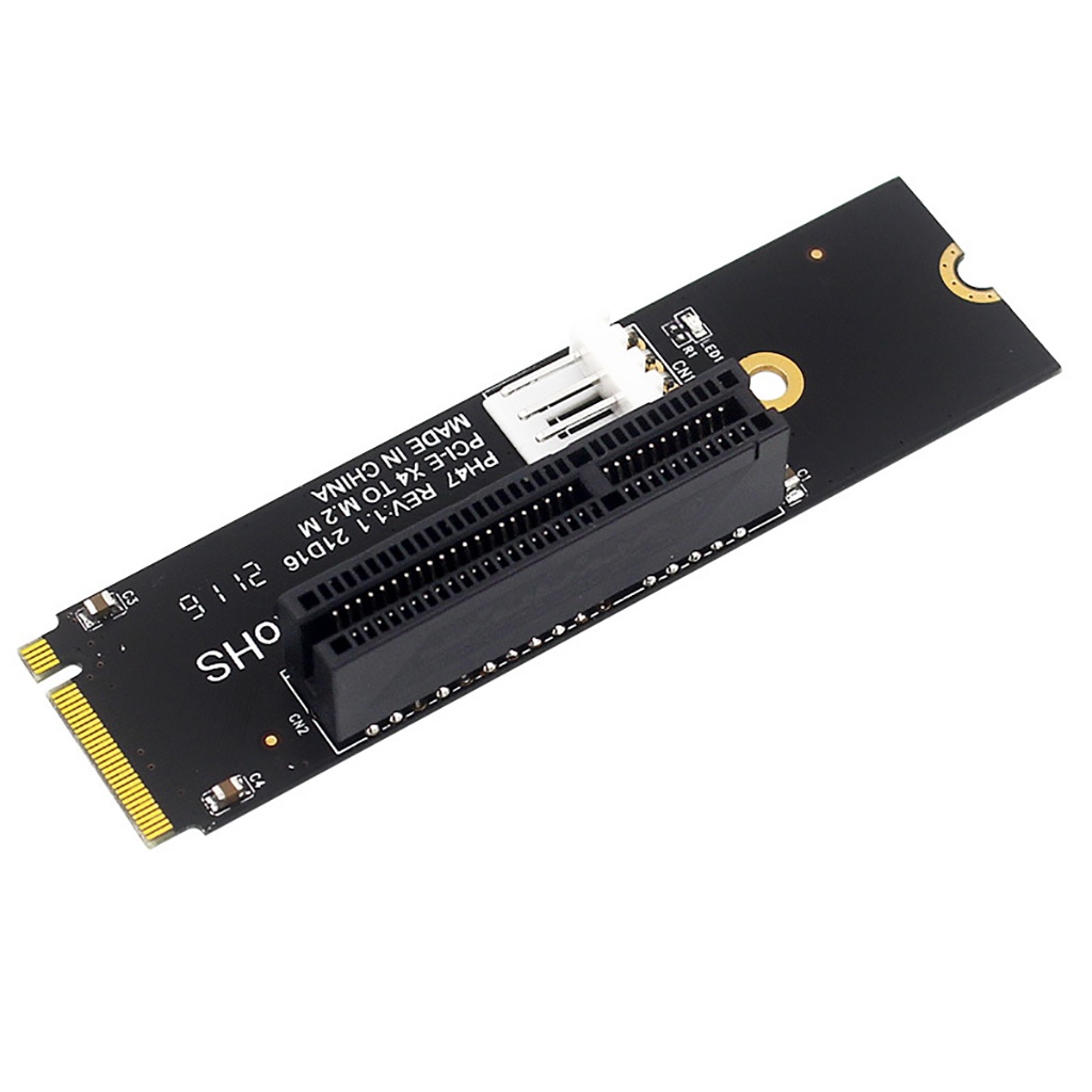 Jmt Thẻ Chuyển Đổi pci-e 4x m2 m key Sang pcie x4 Kèm Đèn led Cho ngff m.2 2260 2280 ssd