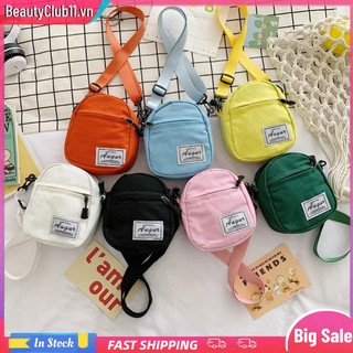 Thời Trang Túi Đeo Chéo mini Bằng Vải Bạt Ghép Mảnh Dành Cho Bạn Nữ