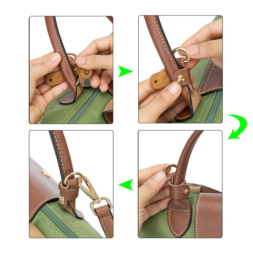 Dây da thật METUBE, Dây đeo vai Khóa biến hình không đục lỗ, Túi xách thay thế Thắt lưng đeo chéo cho Longchamp