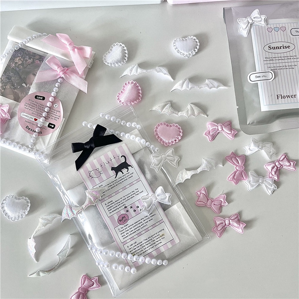 Set 10 Vỏ Bọc Thẻ Ảnh Hình Nơ / Trái Tim Trang Trí Quà Tặng DIY