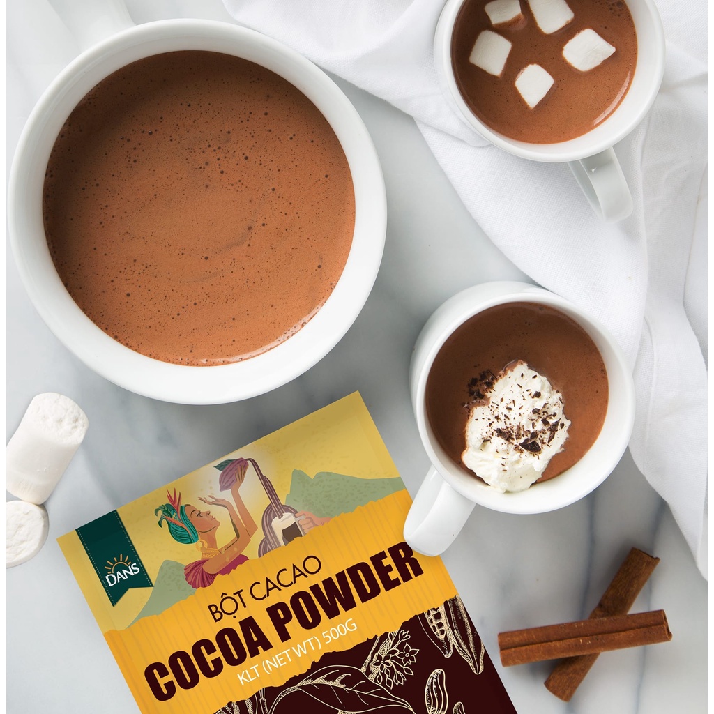 Bột cacao nguyên chất Dans gói 500g