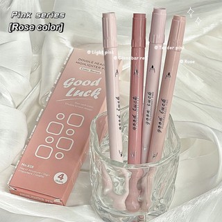 4 Gradient color highlighter Đầu đôi màu sắc có giá trị cao đánh dấu chìa khóa màu học sinh bút đánh dấu bút highlighter văn phòng phẩm cung cấp