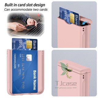 Giá đỡ thẻ Bản lề hoàn toàn tự động Rebound Full Cover Samsung Galaxy Z Flip 6 Zflip 5 Z Flip 7 Vỏ cứng màu trơn