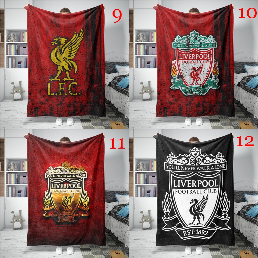 Chăn Flannel Điều Hòa Không Khí In Logo Liverpool FC Một Mặt Làm Quà Tặng Tốt Nhất Cho Người Lớn