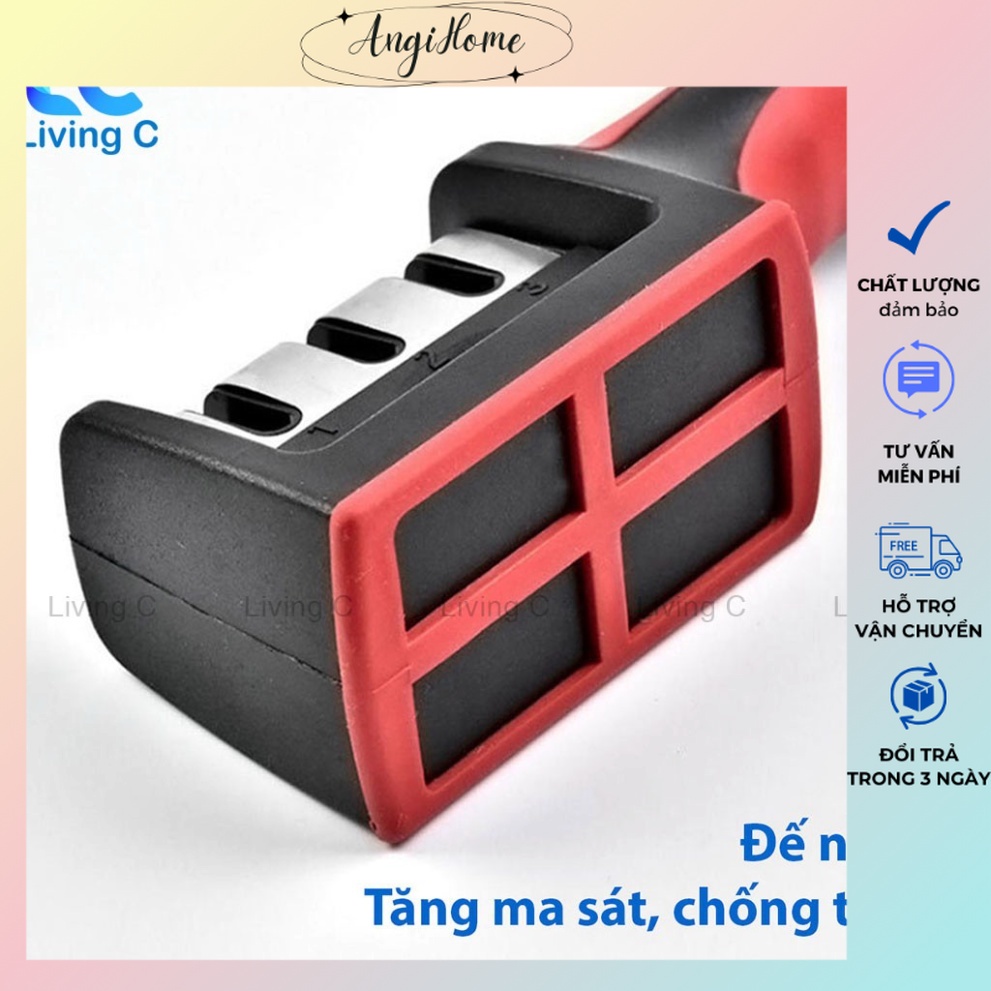 Dụng cụ mài dao kéo 3 cấp độ cầm tay Living C - Mài dao 3 cấp độ nhanh bén siêu tiện lợi - Đá Mài Dao 3 Cấp Độ ANGIHOME