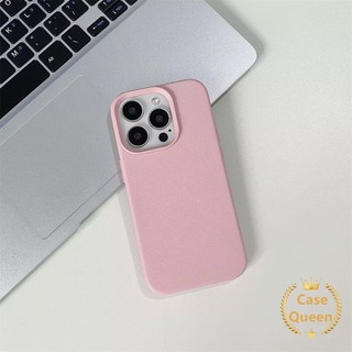 Mặt sau họa tiết da màu trơn đơn giản Tương thích cho IPhone 16 11 15 13 12 14 Pro Max 14 15 16 Plus XR XS X Max Cảm giác da sang trọng Macaron Vỏ điện thoại mềm chống sốc