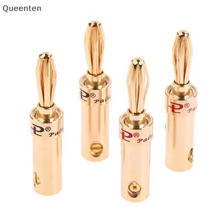 Queenten 2 Chiếc Đồng Đeo Chéo Chuối Loa Cắm Kết Nối Bộ Chuyển Đổi Âm Thanh Chuối Kết Nối Cho Loa Dây Khuếch Đại QT