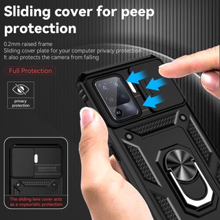 Ốp Điện Thoại Mỏng Có Giá Đỡ Dạng Vòng Tròn Xoay Chống Rơi Chịu Được Sức Nặng Cho oppo reno 5f / 5 lite / a94 4g