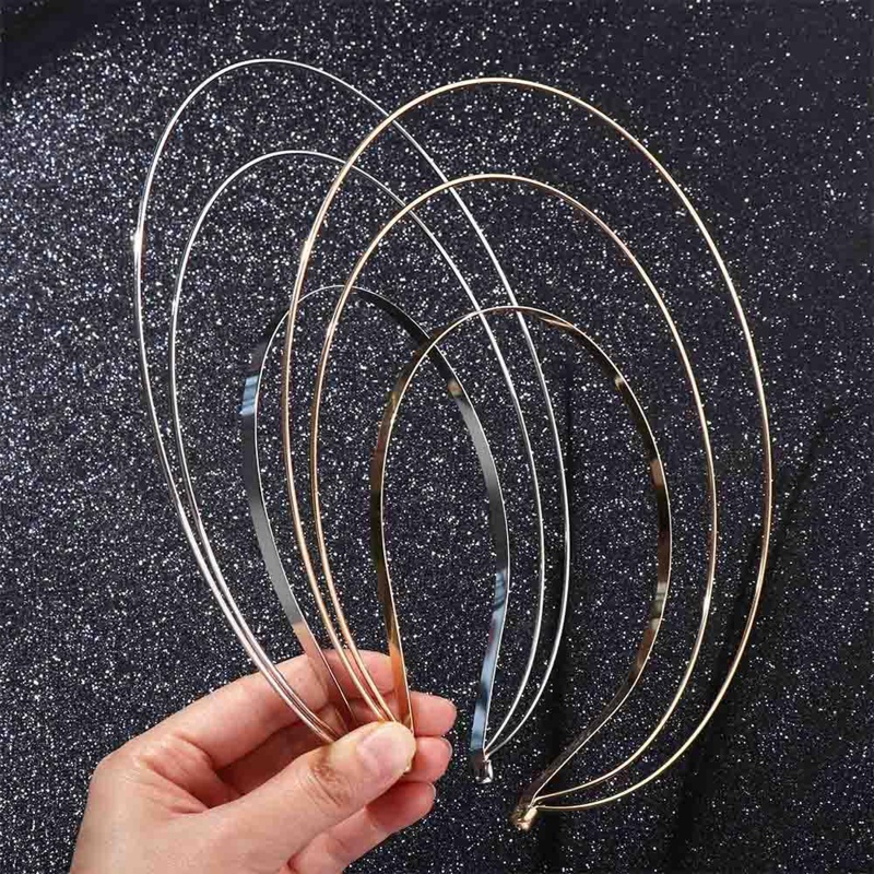 Dây buộc tóc bằng kim loại PPY Băng đô tự làm Màu vàng bạc cho trang sức Mũ nón bé gái