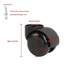 SUNKISSD 5 Bánh Xe, Bánh Xe Không Thân Hạng Nặng, Phụ Kiện Nội Thất 2 Inch Bánh Xe Thay Thế