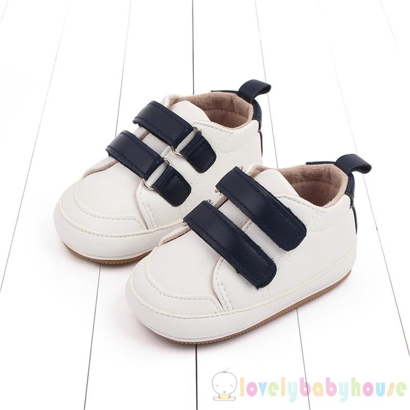 Lbh-giày Da pu Chống Trượt Màu Tương Phản Cho Bé Tập Đi