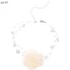 Vòng Cổ choker Hoa Trà Đen Trắng Đính Ngọc Trai Lãng Mạn Cho Nữ