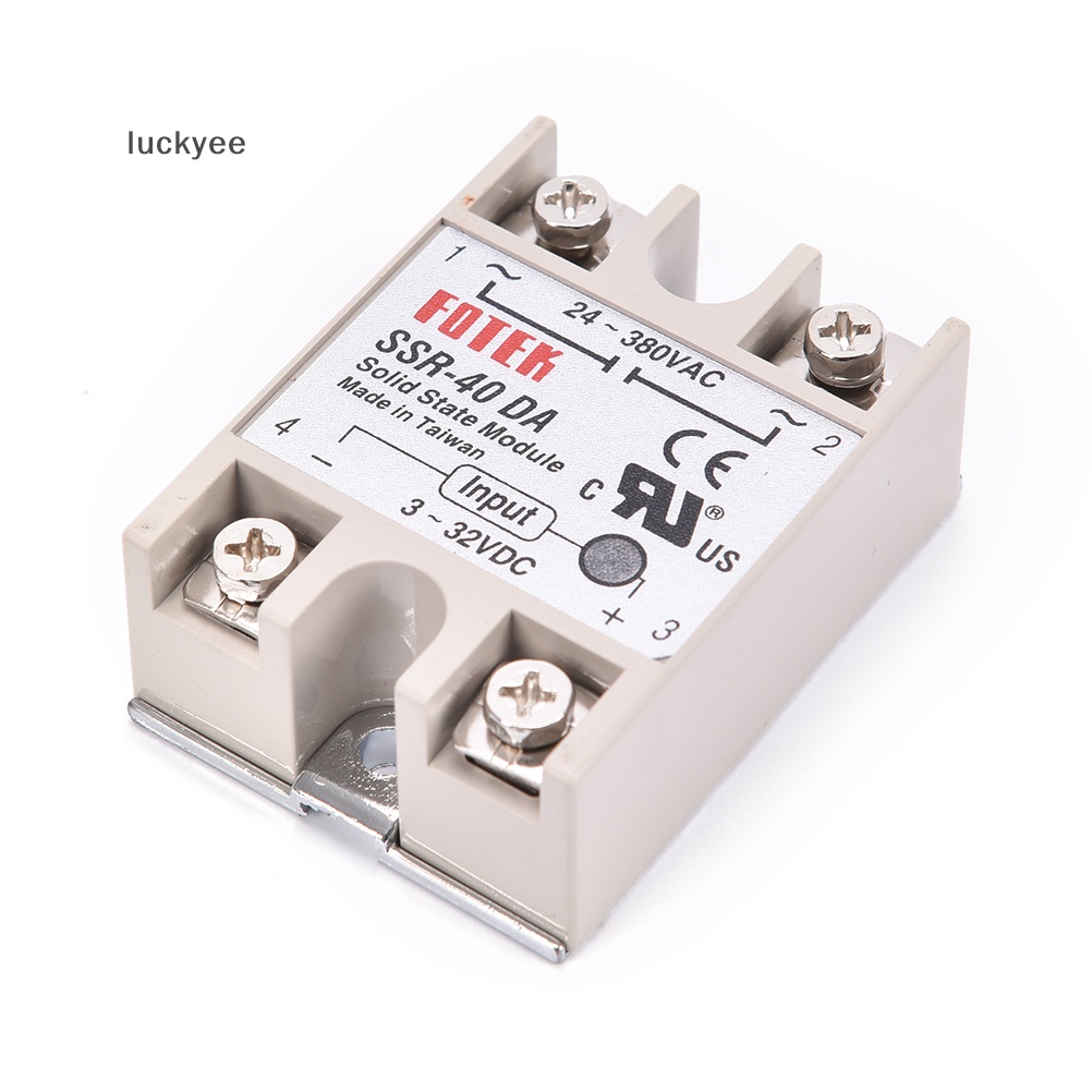 Luckyew Rơle trạng thái rắn công nghiệp SSR 40A có cờ bảo vệ SSR-40DA 40A điều khiển AC TQ
