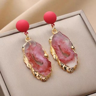 1 Đôi Bông Tai Nhựa resin Màu Xanh Lá Cây Đính Hạt niche Cá TíNh Phong Cách Cổ Điển Cho Nữ