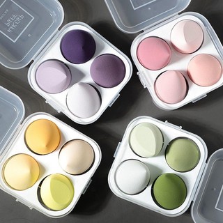 Hộp Mút Tán Kem Nền Kem Che Khuyết Điểm Cho Mặt Màu Pastel Xinh Xắn Bông Phấn Mềm Mịn Dễ Tán Thấm Nước Dễ Dàng Vệ Sinh
