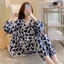 Bộ Đồ Ngủ Bằng Lụa cotton plus size Cho Nữ pizama dài