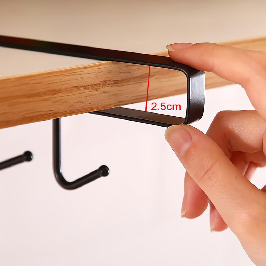 Giá sỉ - Móc treo đa năng, Móc treo đồ đa năng gắn cài kẹp dưới tủ bếp quần áo kệ bàn để cốc ly dụng - FETA