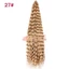 DELMER Tóc Móc Tổng Hợp, Ombre Afro Uốn Tóc Xoắn Sâu Móc Tóc, 30Inch Xoăn Sóng Nước Tự Nhiên Móc Bện Phần Mở Rộng Tóc