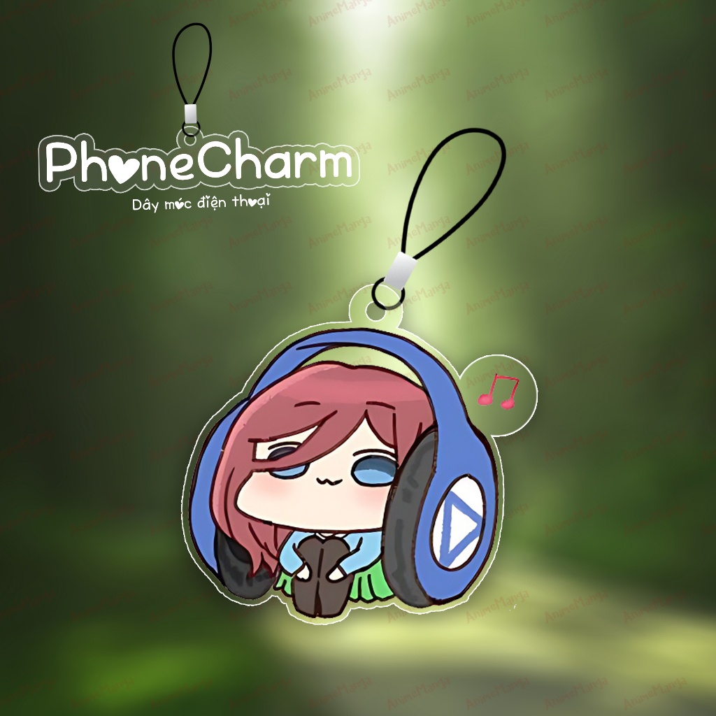 Móc Treo Gotoubun no Hanayome NHÀ CÓ NĂM NÀNG DÂU TREO Nakano Miku Yotsuba Itsuki Yotsuba chibi anime mica trong