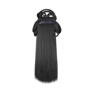 PENTAXZR Tóc Giả Cổ, Chụp Ảnh Tổng Hợp Nữ Hanfu Tóc Giả, Phụ Kiện Khiêu Vũ Tóc Giả Màu Đen Cổ Phối Tóc Bun Tóc
