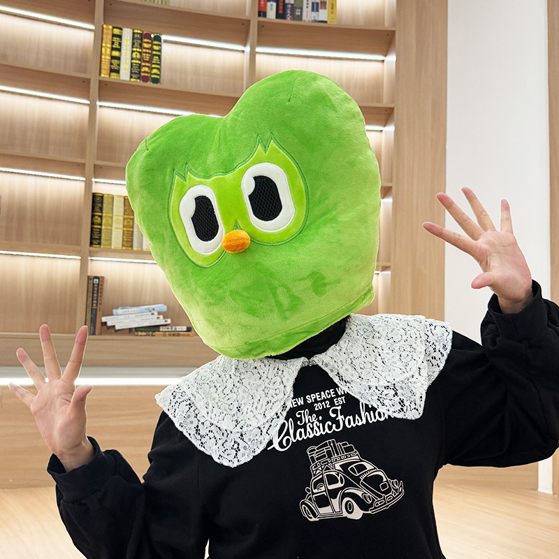 Rytanda Duolingo Gấu bông Duolingo plush toy thú nhồi bông hình cú Duo phiên bản kỉ niệm Mũ Nhồi Bông Hình Cú Mèo Dễ Thương Cho Bé