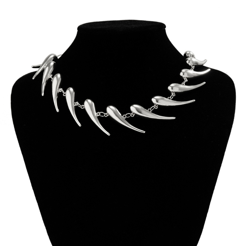 King Vòng cổ choker Đính Đinh Tán Hình Giọt Nước Phong Cách punk Cổ Điển