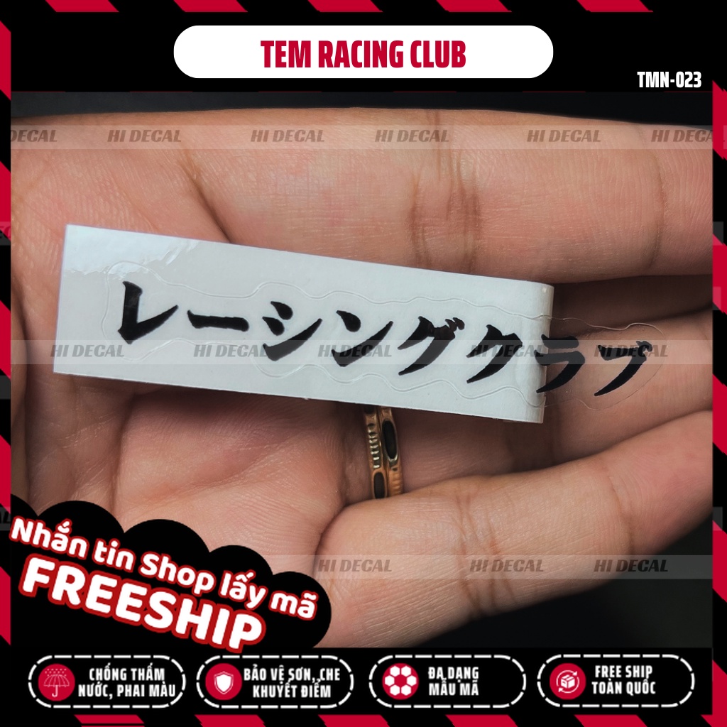 Tem Racing Club dán biển số cho mọi dòng xe | TMN-023 | Decal cao cấp chống nước chống phai màu