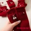Mg-toddler Nữ Giáng Sinh Đầu Gối Cao Tất Nơ Kim Cương Giả Trang Trí Ngọc Trai Chống Trơn Trượt Vớ Bắp Chân 0-4 Tuổi