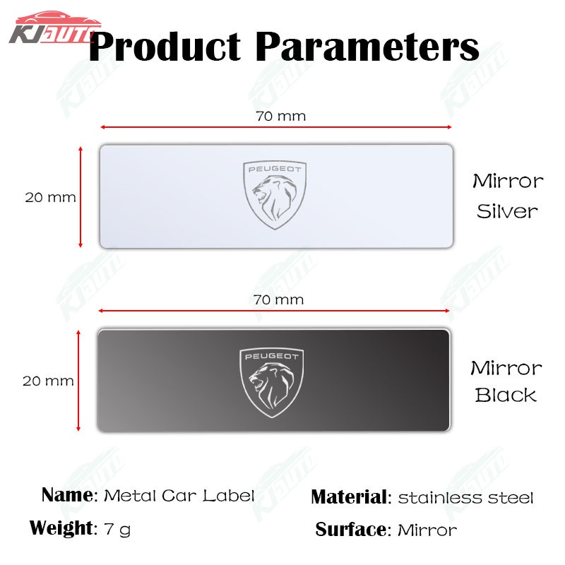 Peugeot Miếng Dán logo 3d Bằng Kim Loại Tráng Gương Trang Trí Xe Hơi Cho 308 206 208 3008 508 408 207 406 405 407 2008 5008 306 307