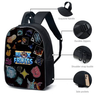 ROBLOX Blox Trái Cây Ba Lô Cho Học Sinh Dung Tích Lớn Thoáng Khí In Hình Đa Năng Trẻ Em schoolbag Túi