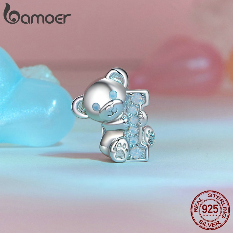 BAMOER Mặt Dây Chuyền Bạc 925 Khắc Chữ I love U