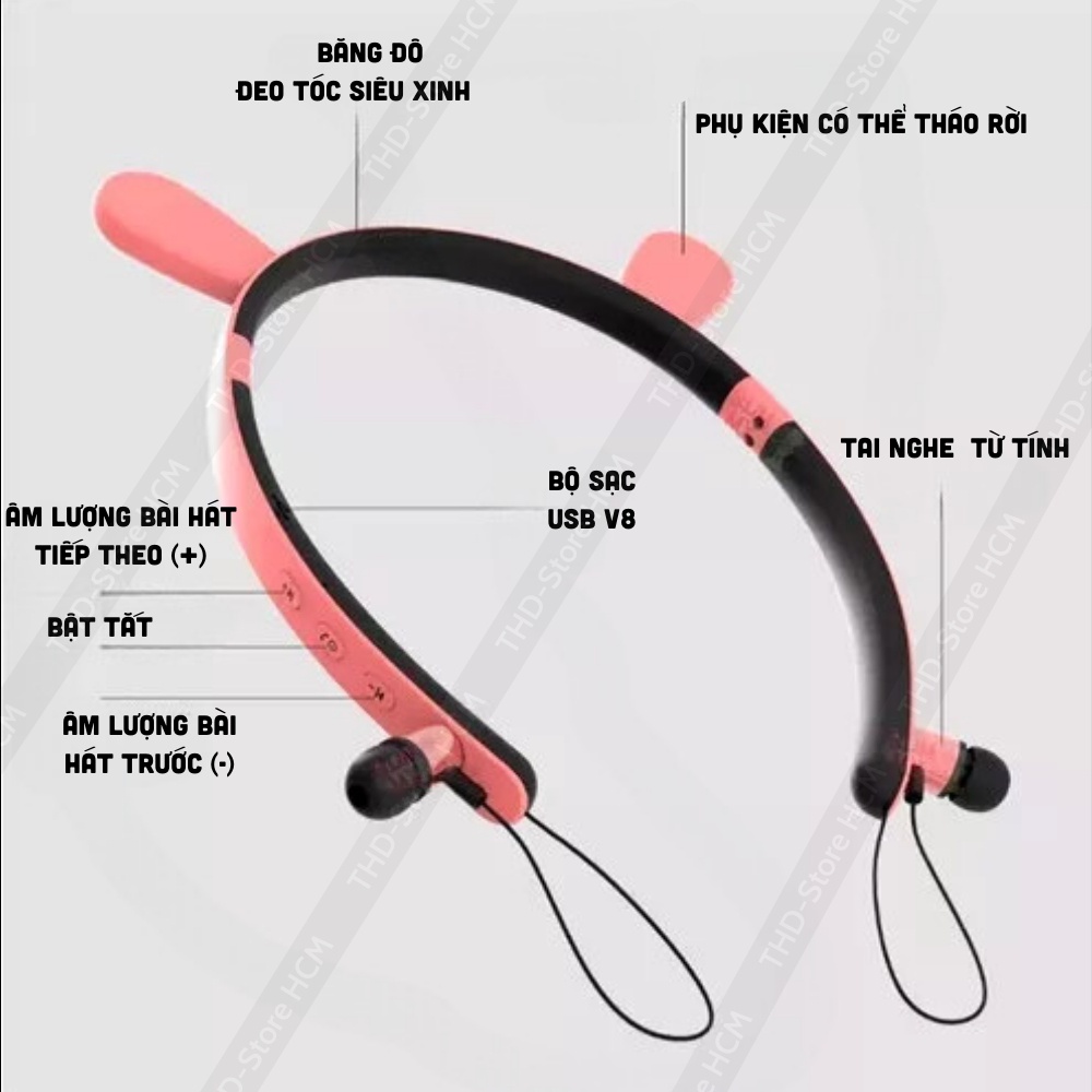 Tai nghe bluetooth ZW-29 phát sáng led tích hợp từ tính chống nước âm thanh vượt trội siêu hay