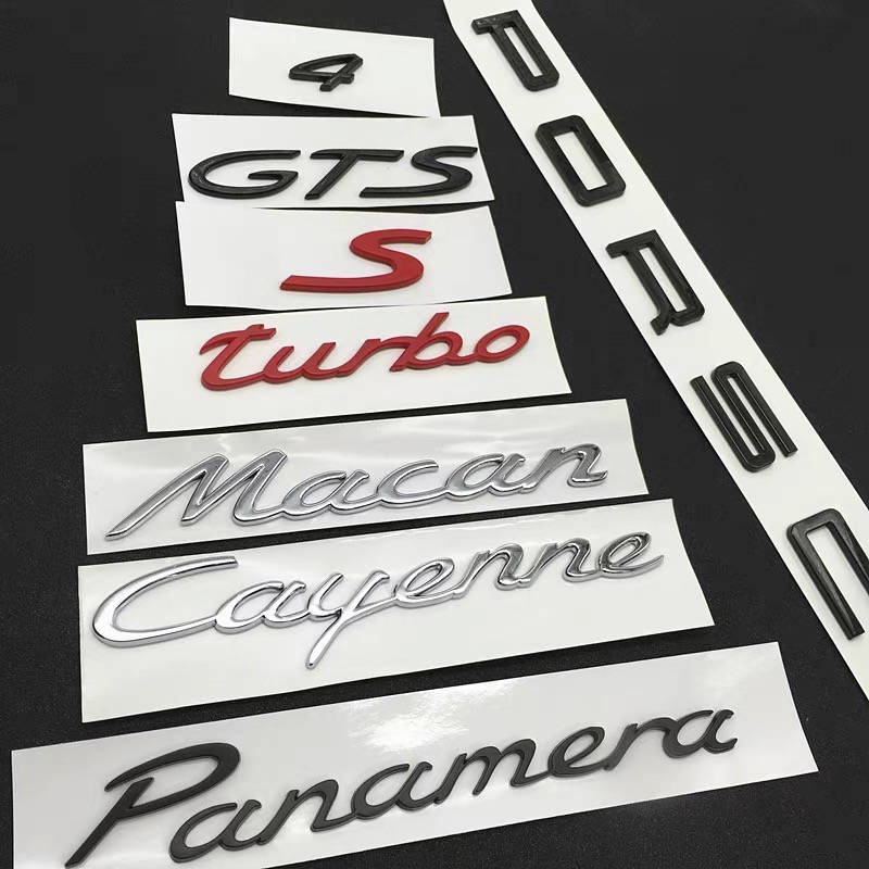 Miếng Dán Logo Chữ Tiếng Anh Trang Trí Đuôi Xe Hơi PORSCHE GTS turbo S