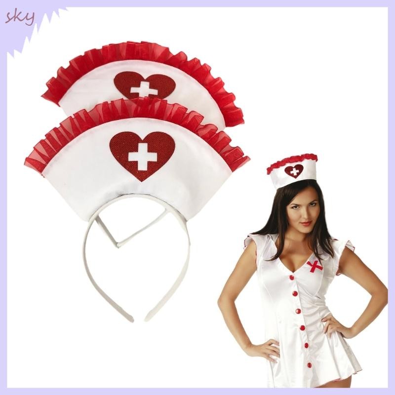 Bầu Trời Mũ Y Tá Băng Đô Halloween Băng Đô Phụ Kiện Tóc Cho Bé Gái Và Nữ Ngày Lễ Đảng Mũ Nón