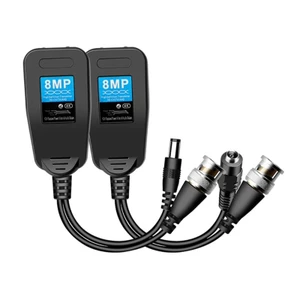 Bộ Balun video và truyền tải điện đáng tin cậy BTM cho hệ thống an ninh có kết nối Cat5e Cat6 sang BNC