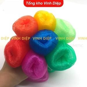 Túi Lưới Đựng Xà Phòng, Túi Lưới Tạo Bọt Tiện Lợi, Có Dây Rút Nhiều Màu loại 4 lớp dày dặn