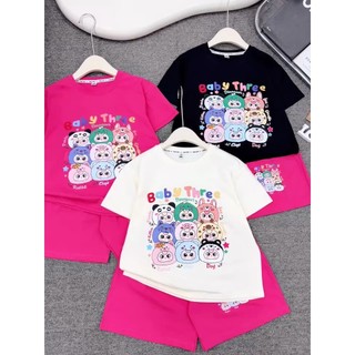 30-45kg Bộ cotton bany three dinosaur size đại HN cho bé gái
