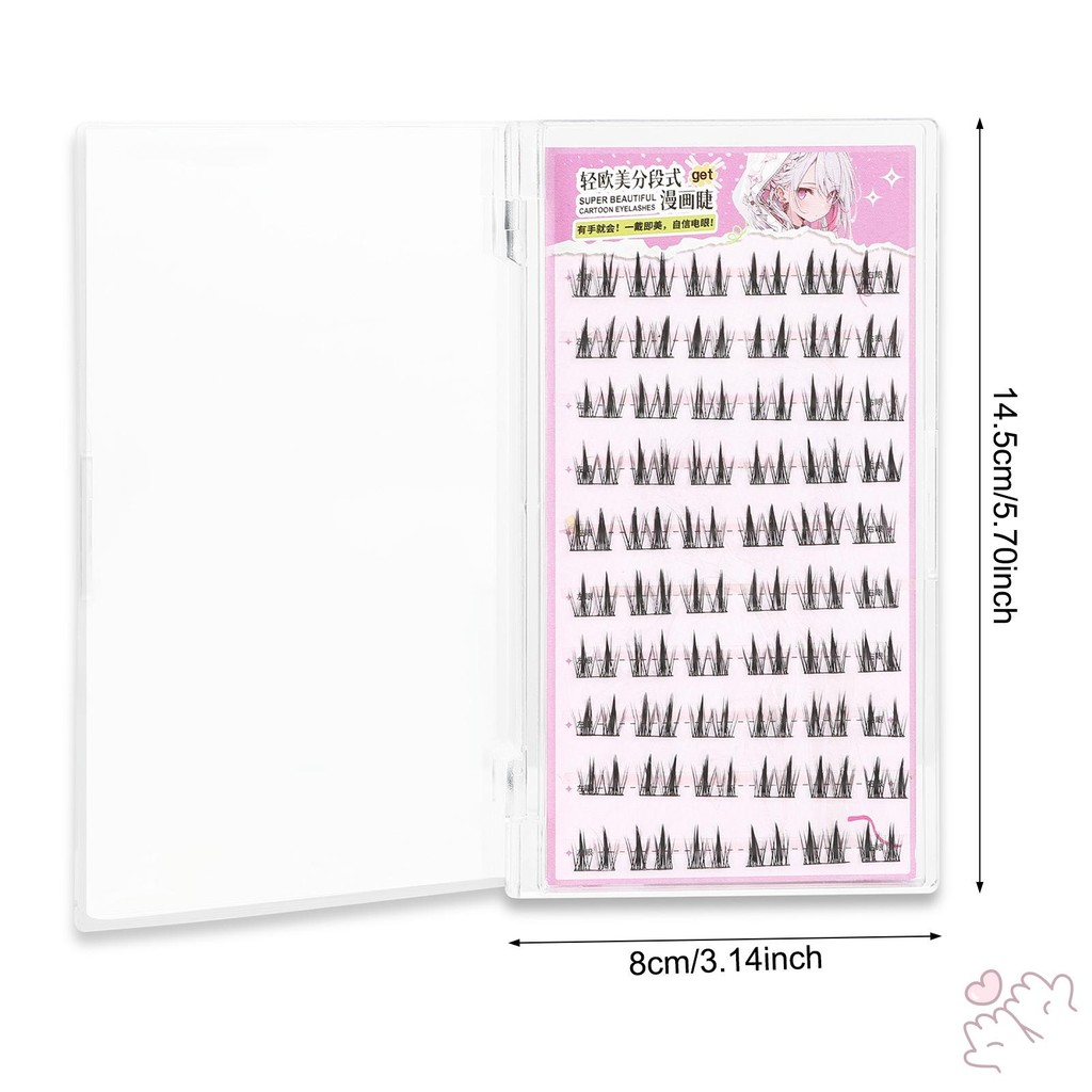 C Curl 8-13mm Cụm mi Cosplay tự nhiên Lông mi giả