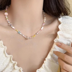 Coo Vòng Cổ choker Hạt Nhiều Màu Sắc Chất Liệu resin Thích Hợp Mặc Hàng Ngày