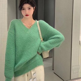 áo sweater Áo Len Dài Tay Form Rộng Thiết Kế Mới Thời Trang Mùa Thu Đông Theo Phong Cách Hàn Quốc áo len dài tay form rộng