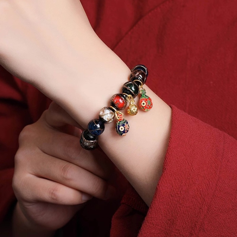 Vòng tay hạt vintage thời trang, chất liệu glaze cổ điển