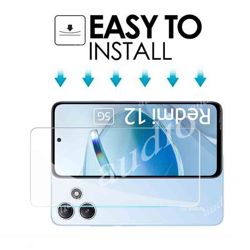 Phim bảo vệ toàn màn hình kính cường lực 2In1 có bảo vệ ống kính máy ảnh cho Redmi 13 12 5G 4G 2024 Vỏ bảo vệ màn hình điện thoại cho Redmi13 Redmi12 Redmy Redme 13 12 5G 4G