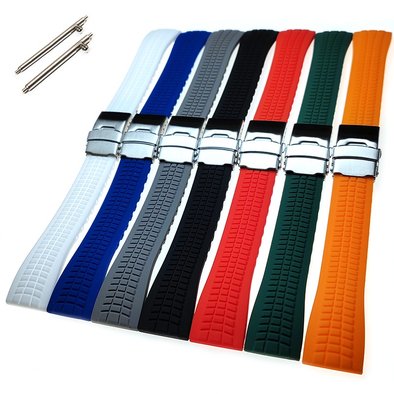 Mới Dây Đeo Đồng Hồ Bằng Cao Su silicone Chống Nước 20mm 22mm Cho seiko 5 Phiên Bản 6 5 4 gt2