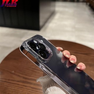 [JLK] Ultra Thin Clear Hard Case For iPhone 15 14 12 13 Pro Max 15 Plus Slim Solid Color Transparent PC Shockproof Cover