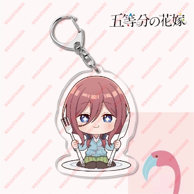 Móc khoá Nhà có 5 nàng dâu Các nhân vật Nakano Ichika Nino Miku Yotsuba Itsuki phụ kiện trang trí balo