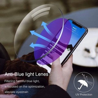 Kính đọc sách chữ nhật đen xanh OIWLSAX321, không vành, chặn ánh sáng xanh, độ +1.0~+4.0x