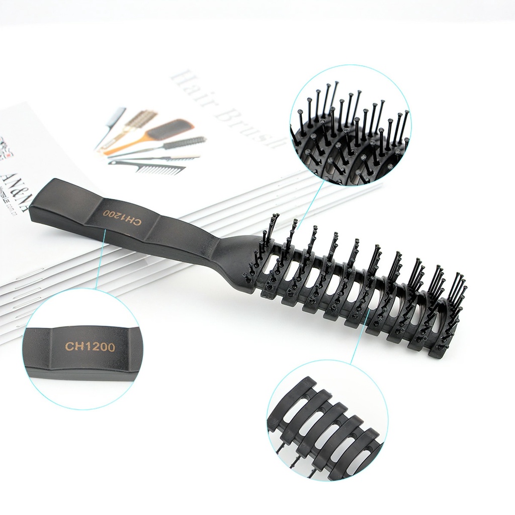 Lược bán nguyệt hỗ trợ sấy tạo kiểu tạo phồng tóc